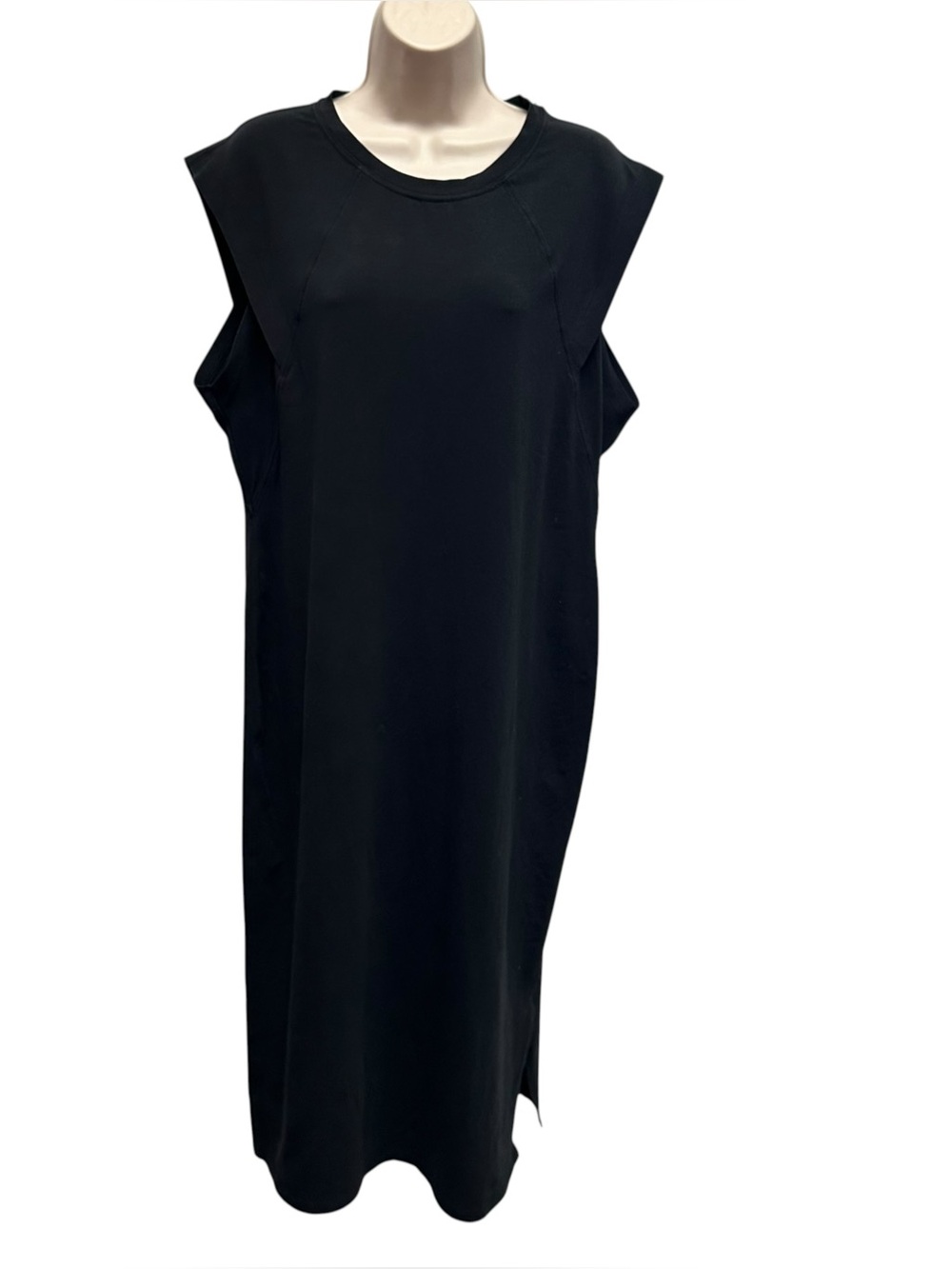 Public Rec black fitted sports midi dress women’s XL Pima cotton goth grunge